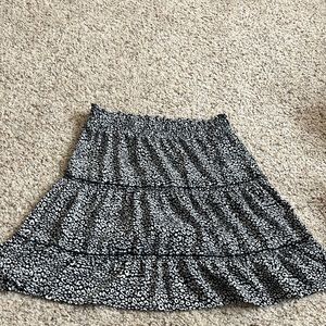 black and white cheetah skirt